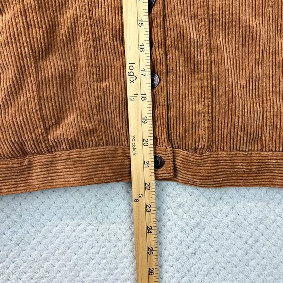 Andrea Womens Corduroy Brown Sherpa Lined Truckers Jacket Sz XL Retro Cowgirl - Picture 7 of 16